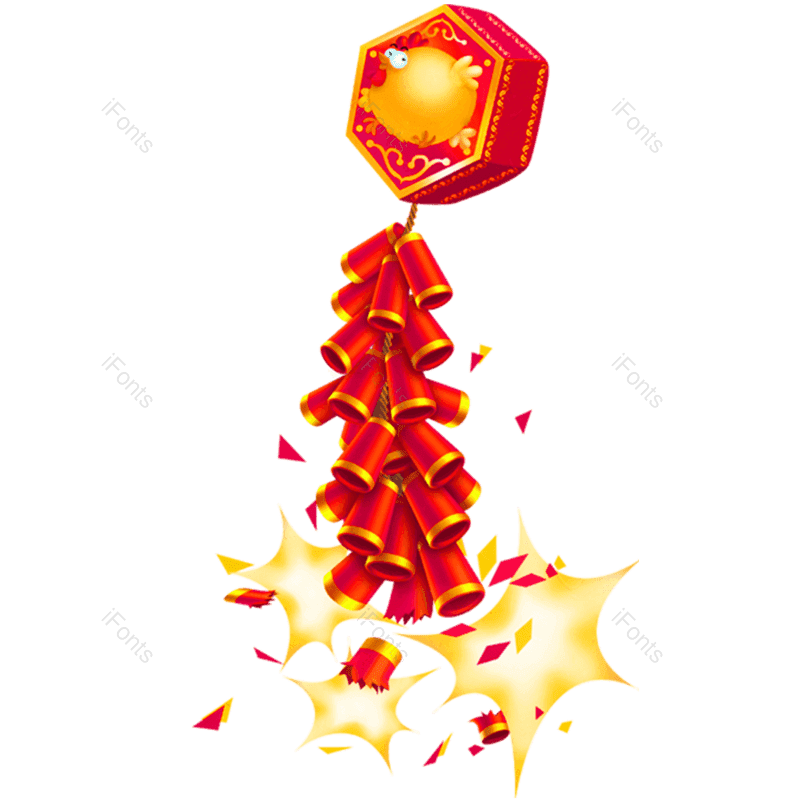 春节图片,鞭炮元素,新年PNG,免抠素材